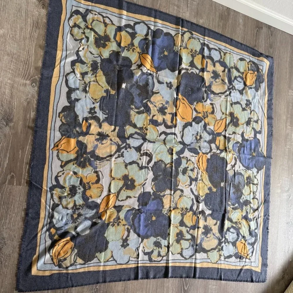 Max Studio Floral Square Scarf Shawl 50